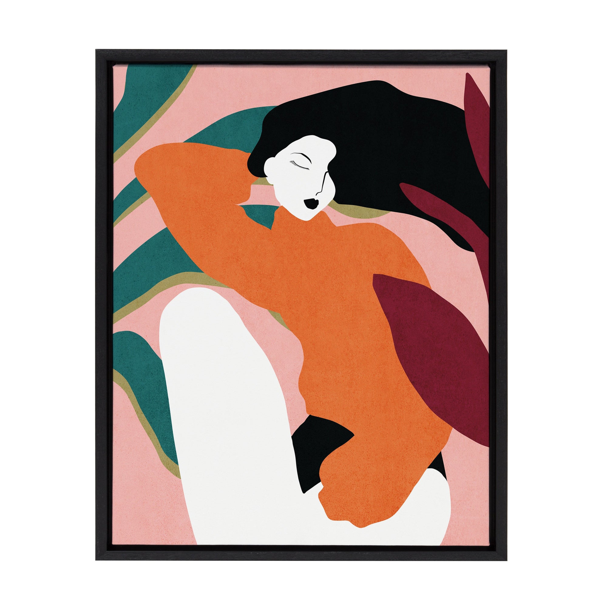 Sylvie Midori Framed Canvas by kateandlaurel - main product image for Resin Society