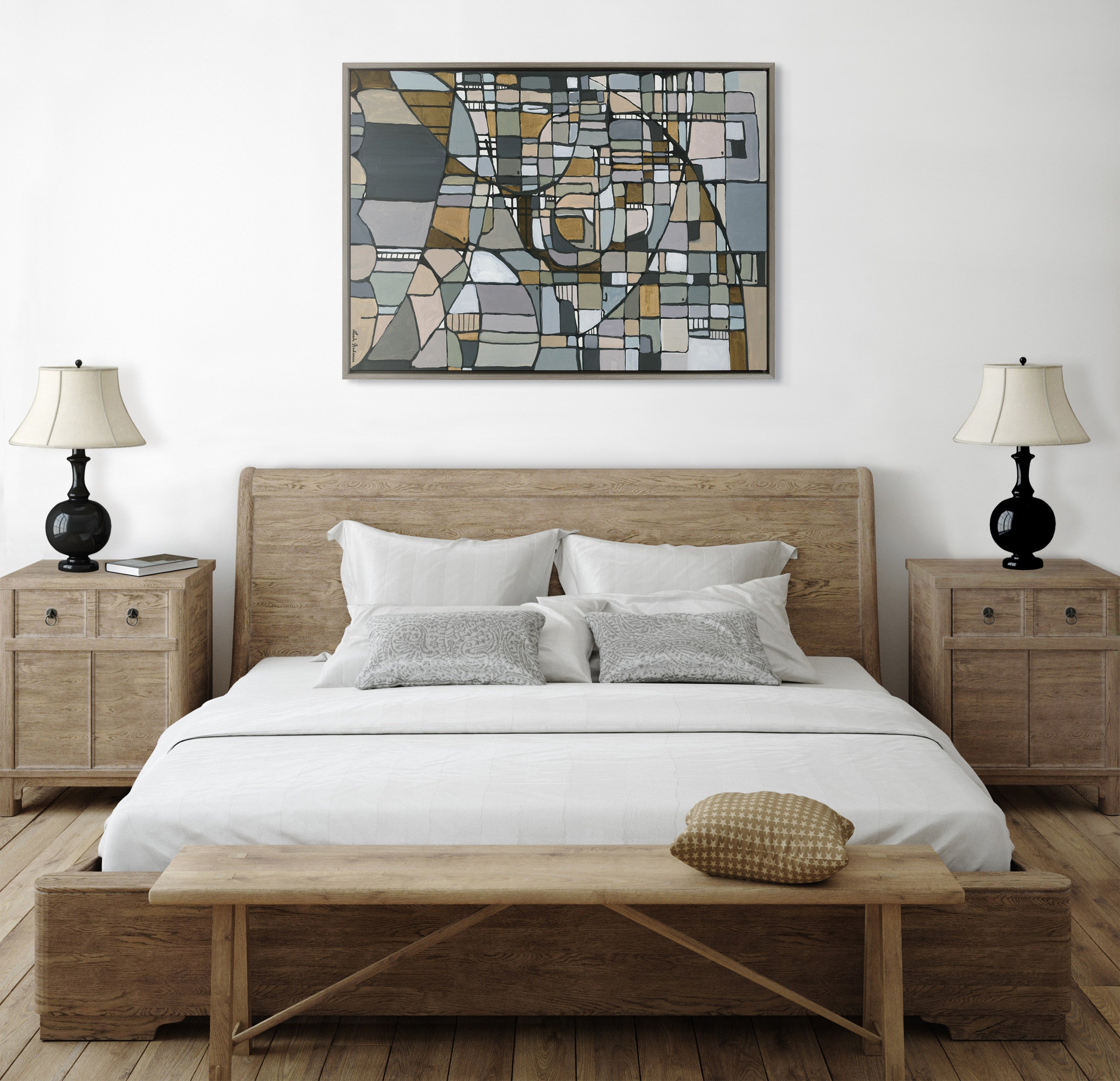 Sylvie Deco Nadeau Framed Canvas by Leah Nadeau by kateandlaurel - product image 5 for Resin Society