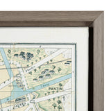 Sylvie Nouveau Plan De Paris Monumental Map Framed Canvas by kateandlaurel - product image 3 for Resin Society
