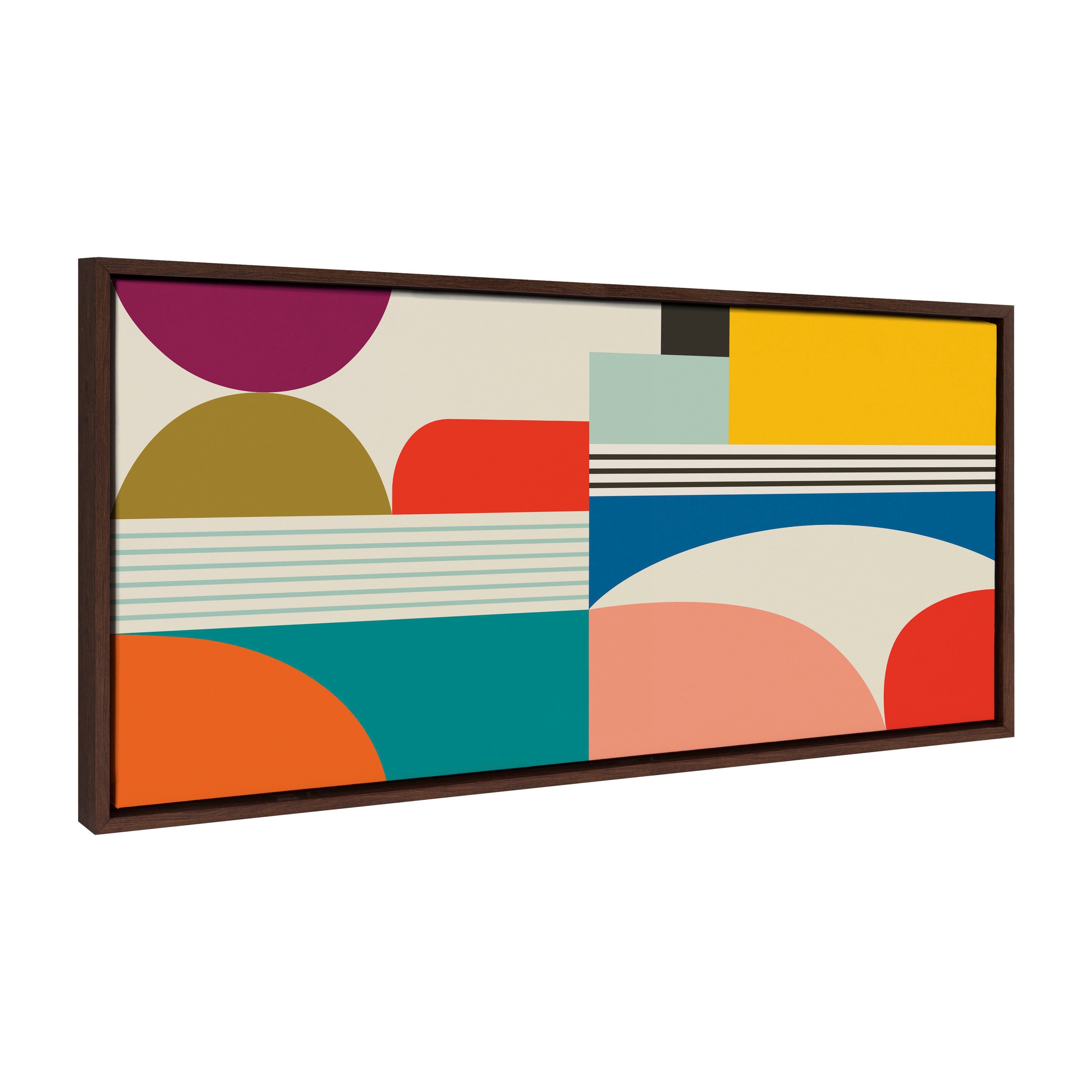 Sylvie Mid Century Modern Pattern Framed Canvas by kateandlaurel - product image 7 for Resin Society