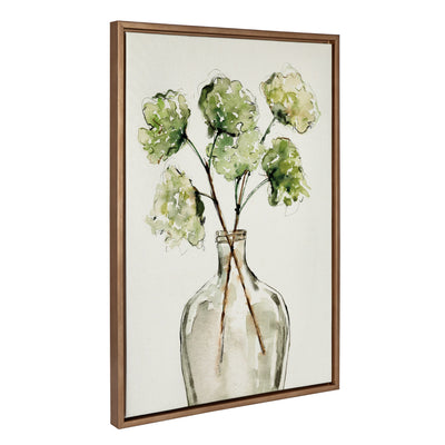 Sylvie Greenery Vase Framed Canvas by kateandlaurel - product image 11 for Resin Society