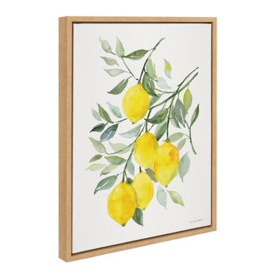 Sylvie Lemon Citrus Framed Canvas by kateandlaurel - product image 11 for Resin Society