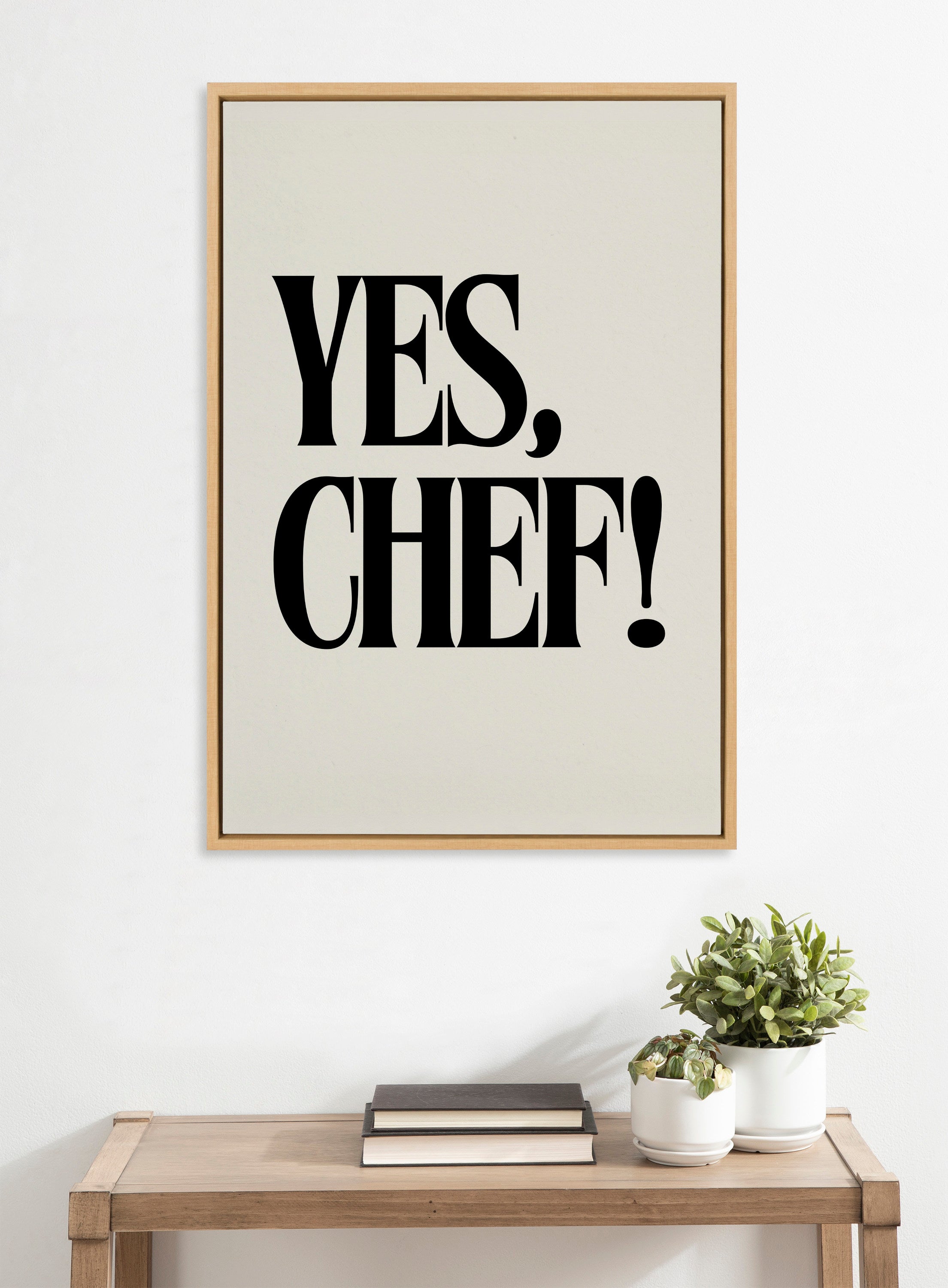 Sylvie Yes Chef Framed Canvas by Saint and Sailor Studios