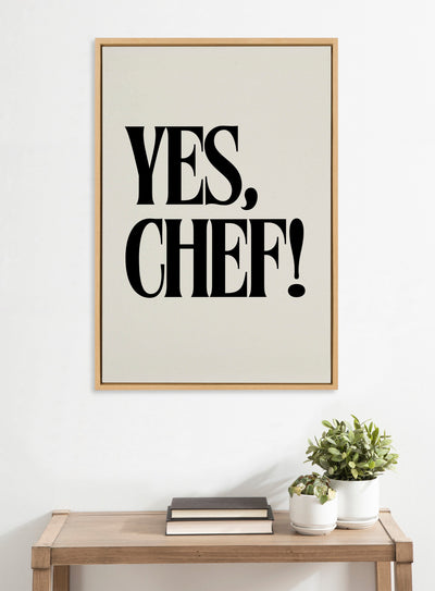 Sylvie Yes Chef Framed Canvas by Saint and Sailor Studios