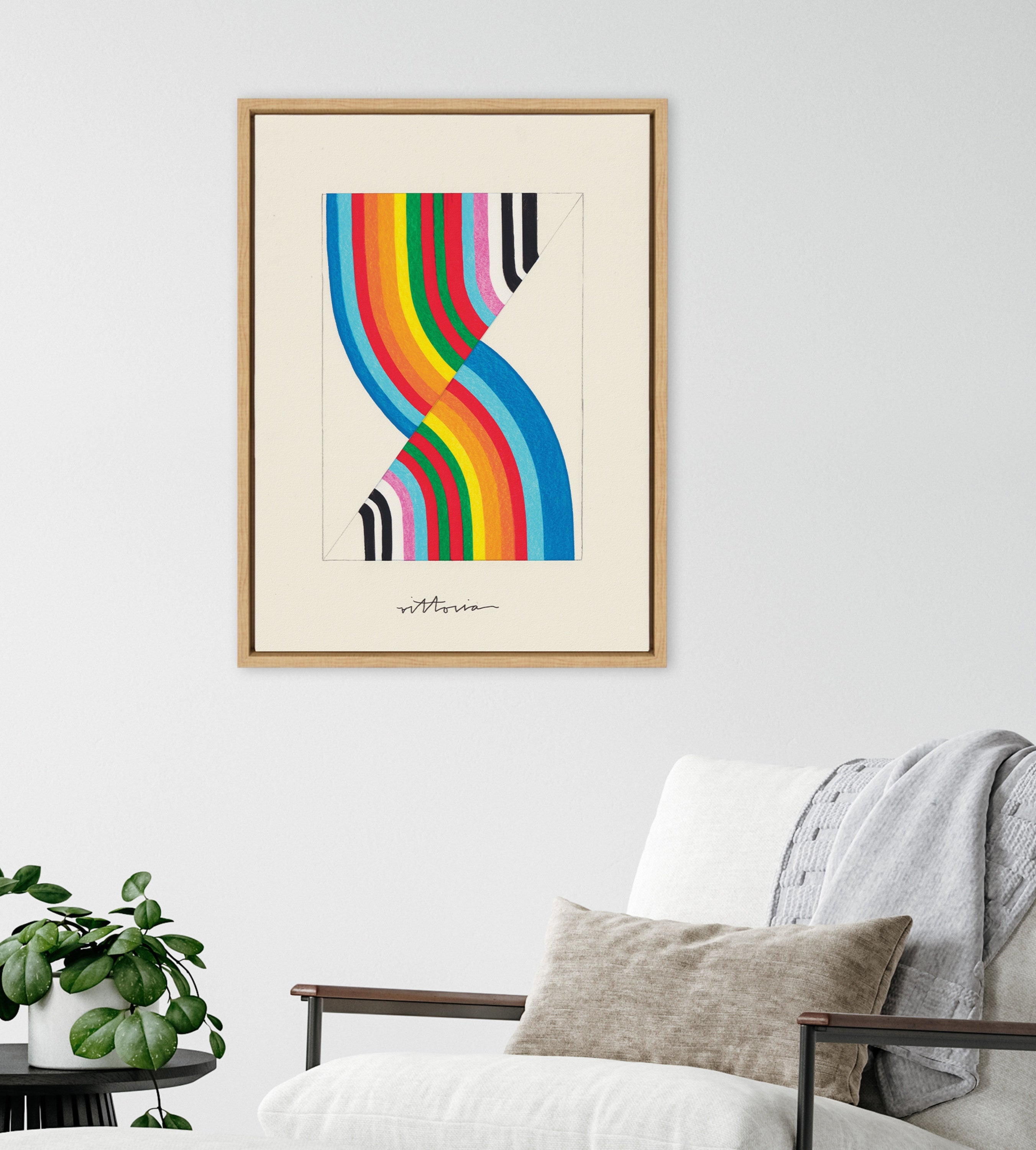 Sylvie Its Always an Almost Framed Canvas by Amber Vittoria