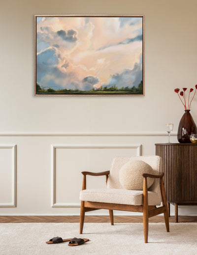 Sylvie Beaded Clouds Framed Canvas by Mary Sparrow