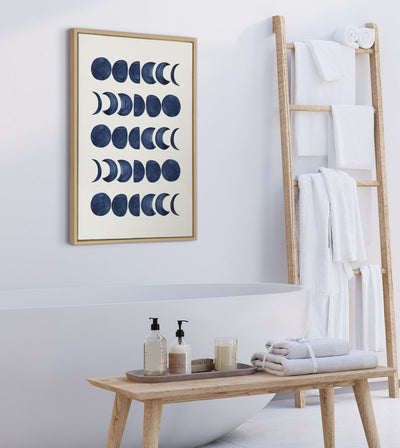 Sylvie Moon Phases Framed Canvas