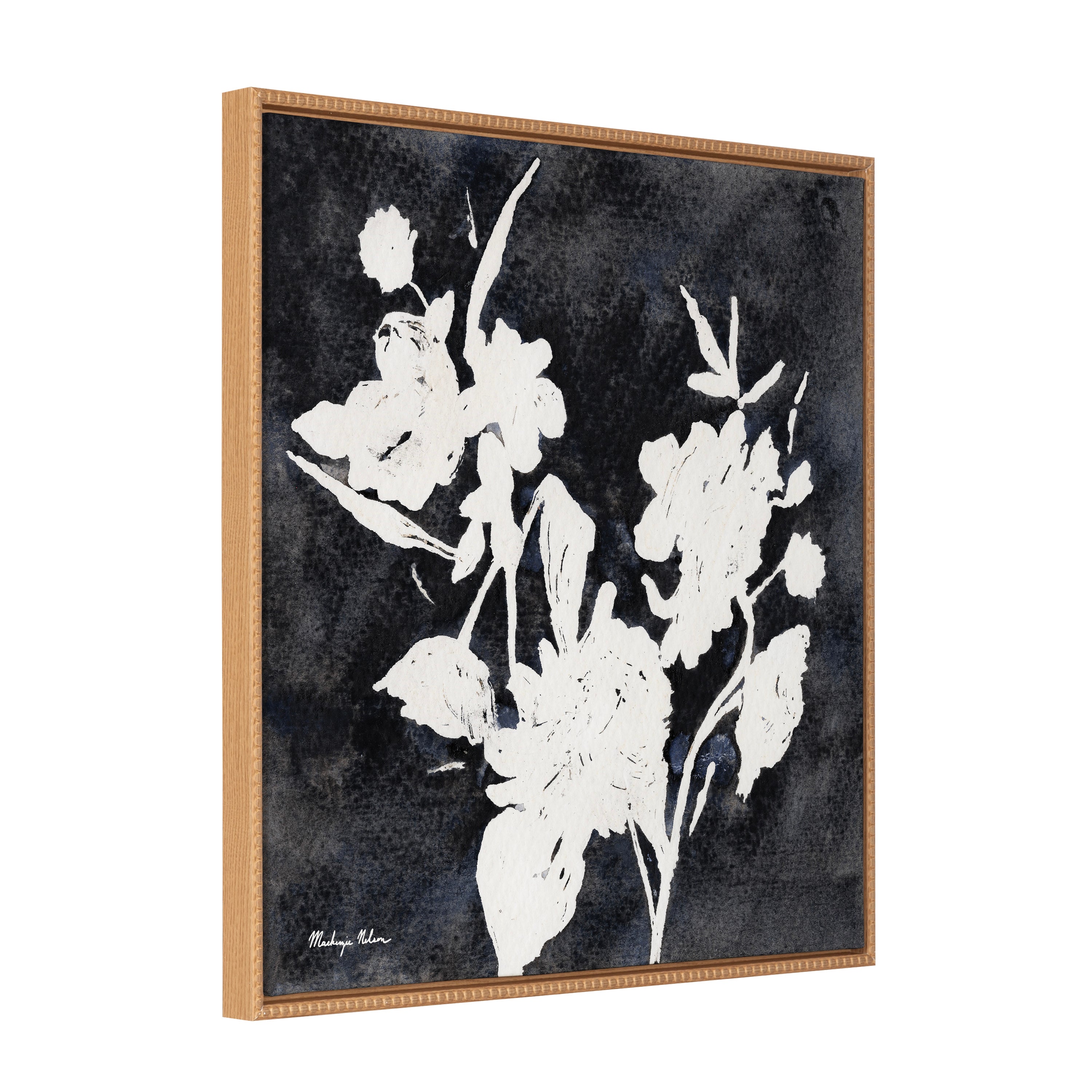 Sylvie Beaded Wildflowers Framed Canvas by Mackenzie Nelson