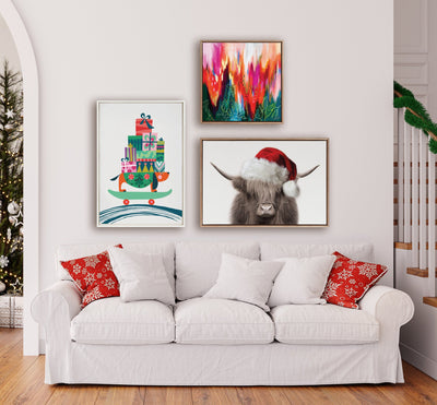 Sylvie Beaded EV Brushstroke 171 Framed Canvas by EttaVee
