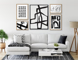 Sylvie Bold Sophisticated Abstract Black Stroke Framed Canvas by kateandlaurel - product image 11 for Resin Society