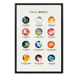 Sylvie Full Moons Chart Framed Canvas by kateandlaurel - product image 8 for Resin Society