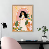 Sylvie Rainbow Sweater Framed Canvas by kateandlaurel - product image 7 for Resin Society