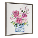 Sylvie Pink Blooms in Chinoiserie Framed Canvas by kateandlaurel - product image 11 for Resin Society
