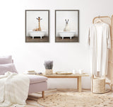 Sylvie Giraffe 2 in the Tub Color Framed Canvas by kateandlaurel - product image 10 for Resin Society