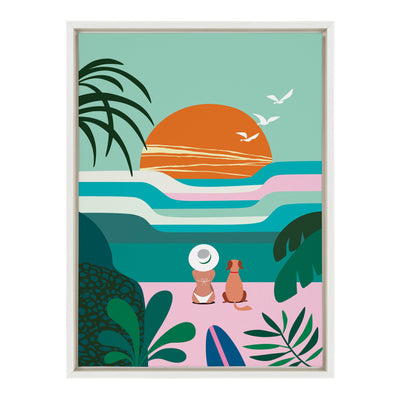 Sylvie Sun Flock Framed Canvas by kateandlaurel - product image 7 for Resin Society