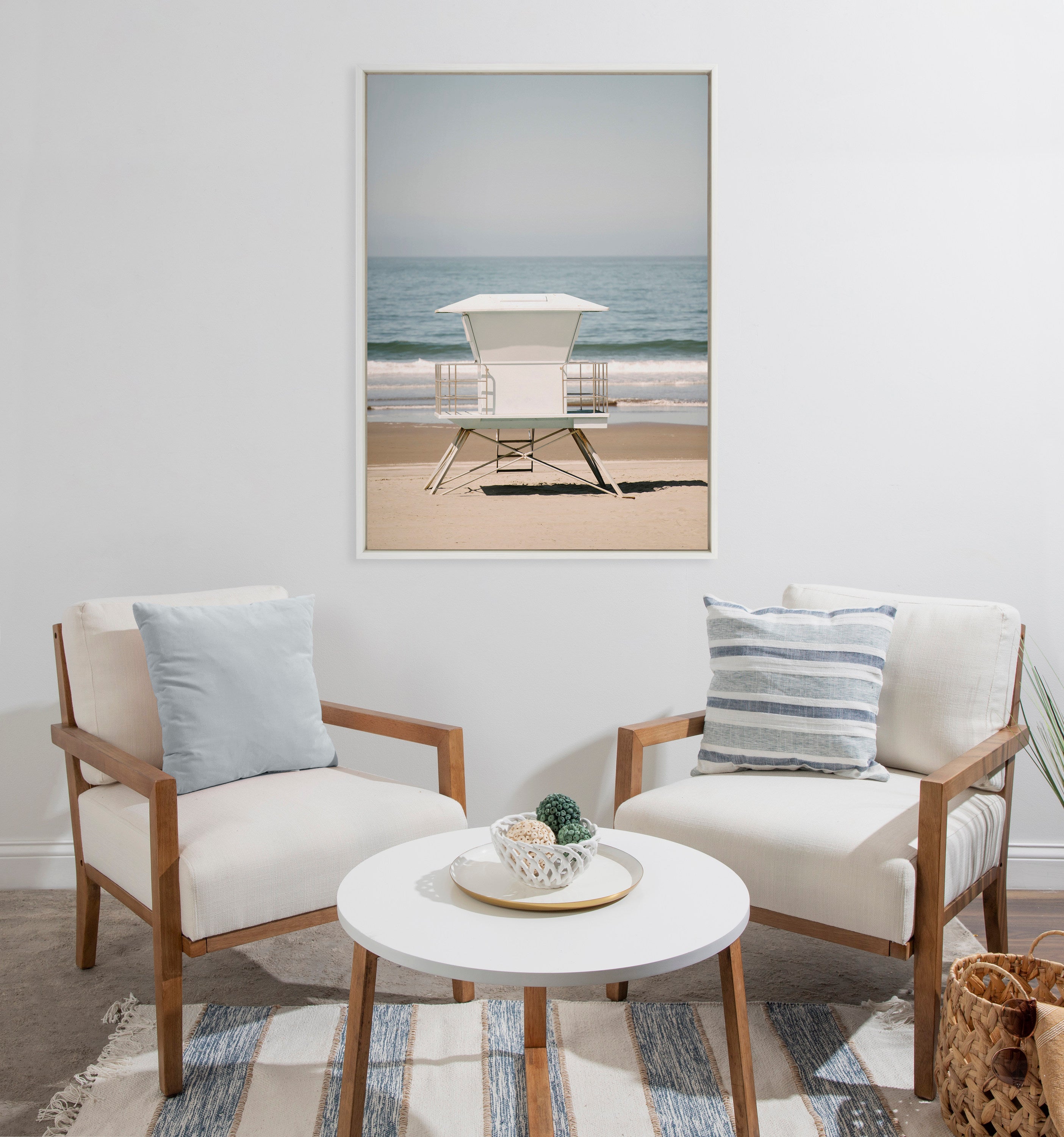 Sylvie Surf Shack Framed Canvas by kateandlaurel - product image 10 for Resin Society
