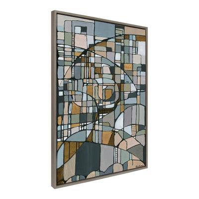 Sylvie Deco Nadeau Framed Canvas by Leah Nadeau by kateandlaurel - main product image for Resin Society