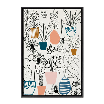 Sylvie Plant Kingdom Framed Canvas by kateandlaurel - main product image for Resin Society