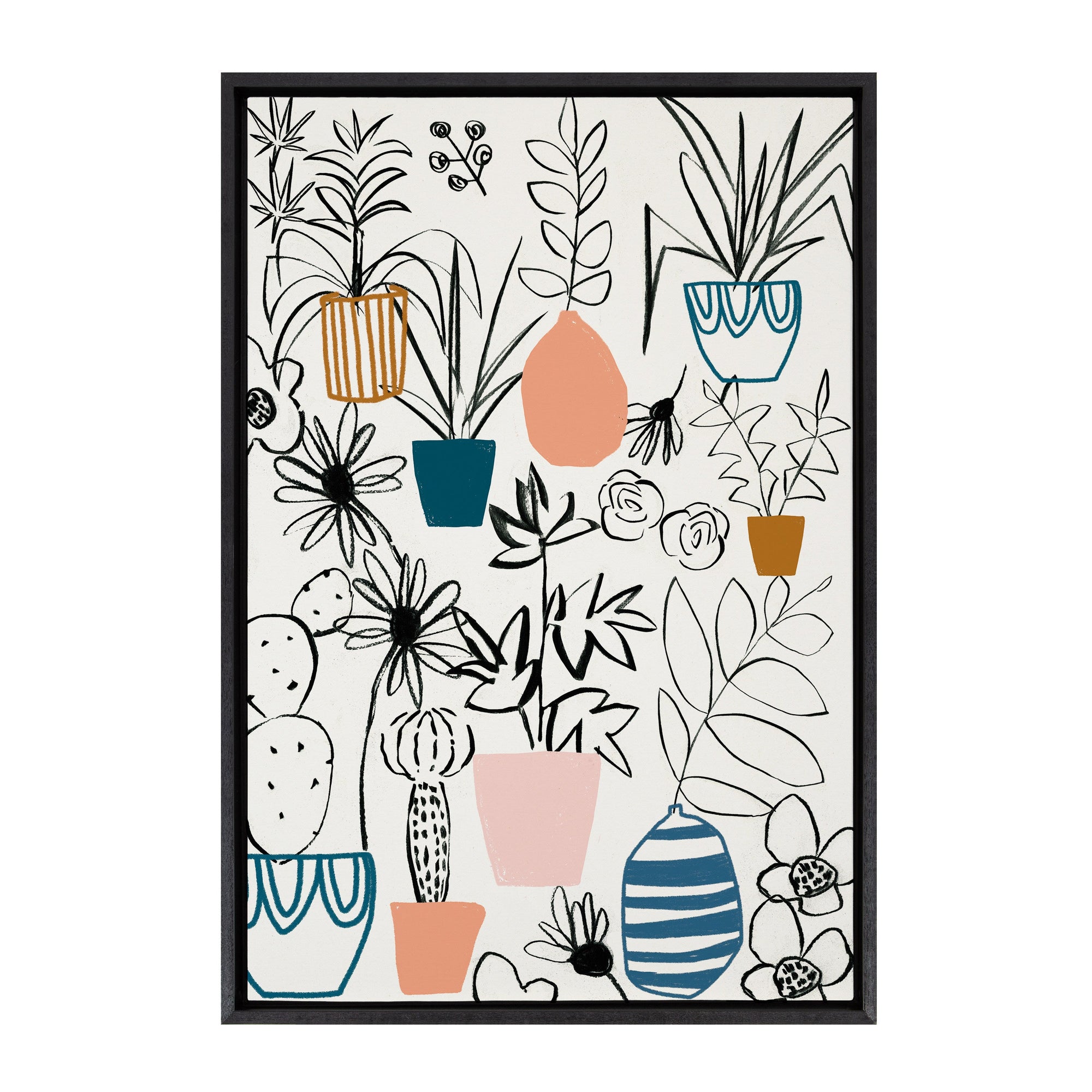 Sylvie Plant Kingdom Framed Canvas by kateandlaurel - product image 9 for Resin Society