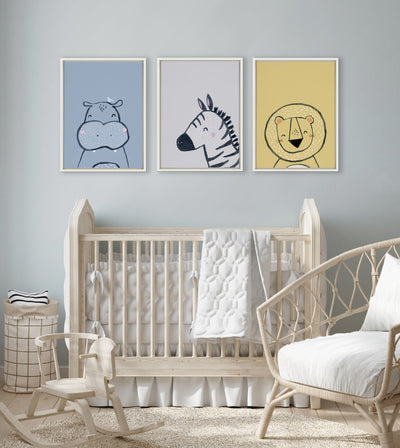 Sylvie Inky Lion Framed Canvas by kateandlaurel - product image 7 for Resin Society