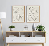 Sylvie Going in Circles Framed Textured Canvas Set