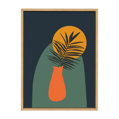 Sylvie Tropical Vase Framed Canvas by kateandlaurel - main product image for Resin Society