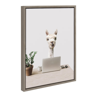 Sylvie Mr. Al Paca here, I’m in Distribution Framed Canvas by kateandlaurel - product image 2 for Resin Society