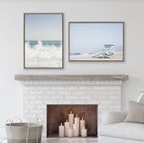 Sylvie Pale Blue Life Guard Tower Framed Canvas by kateandlaurel - product image 4 for Resin Society