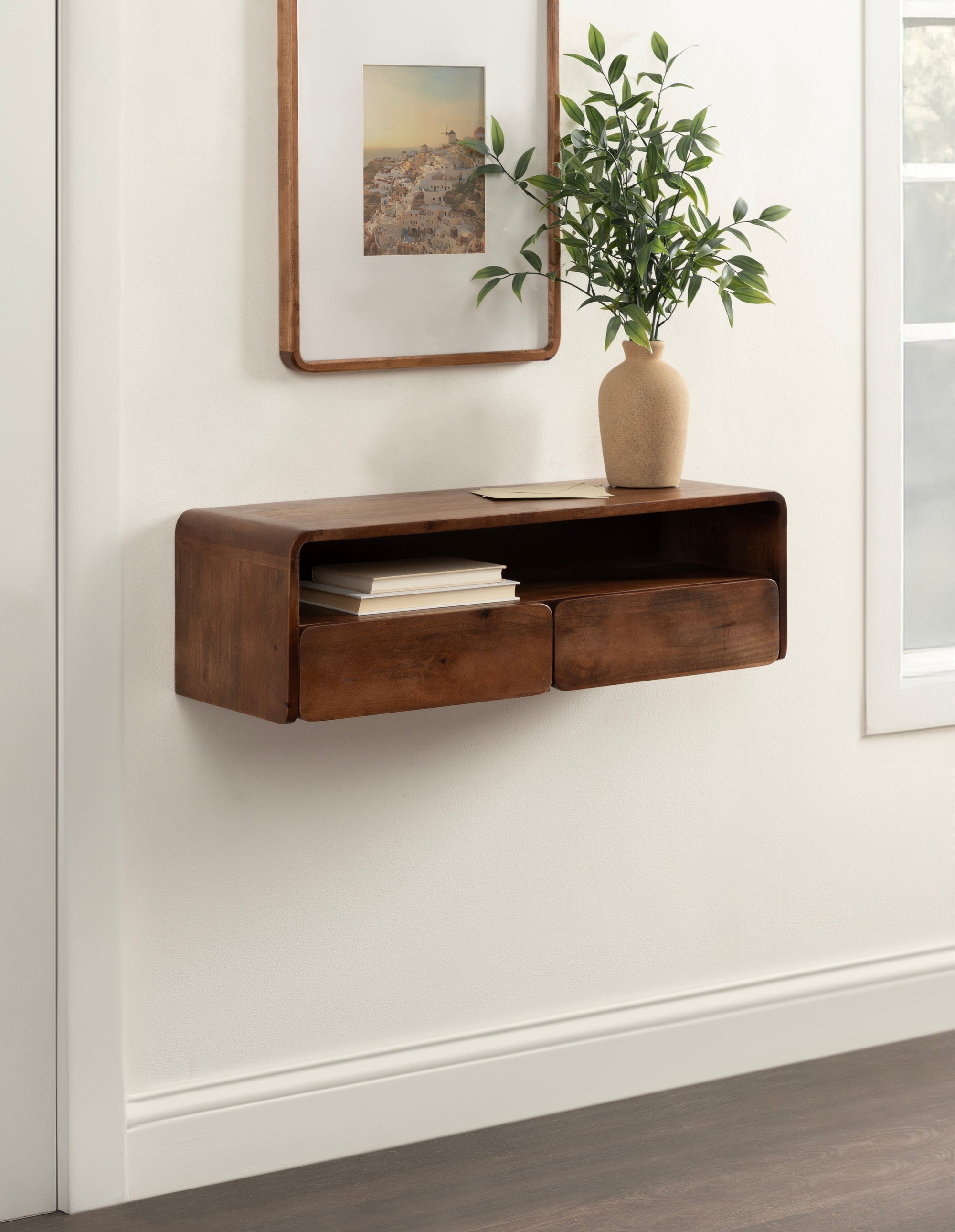 Kato Wood Floating Console Table