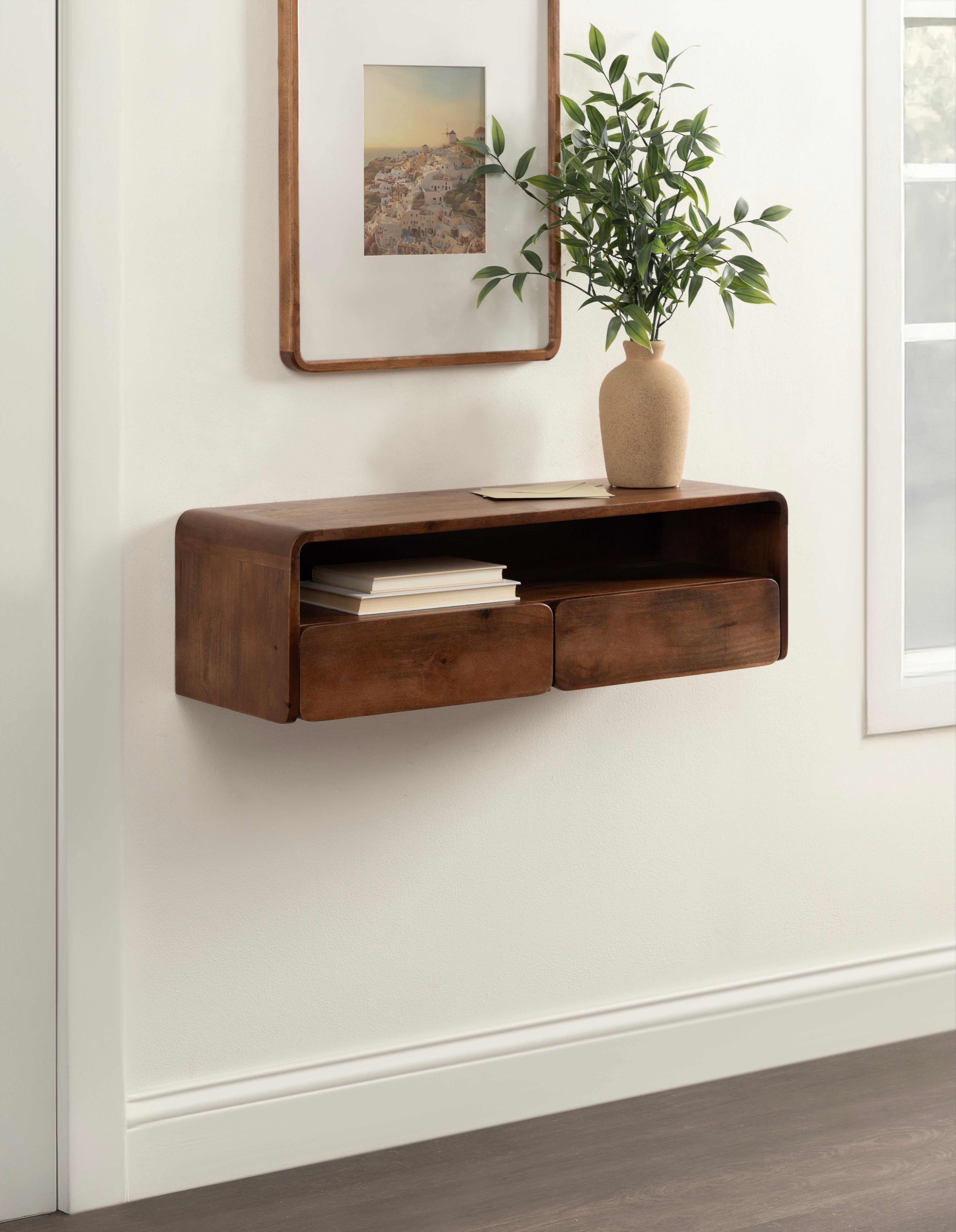 Kato Wood Floating Console Table