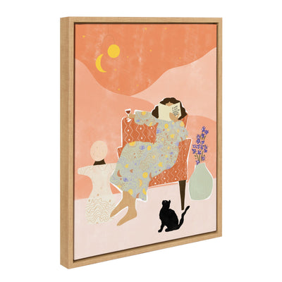 Sylvie A Wine a Day Keeps the Doctor Away Framed Canvas by kateandlaurel - product image 2 for Resin Society