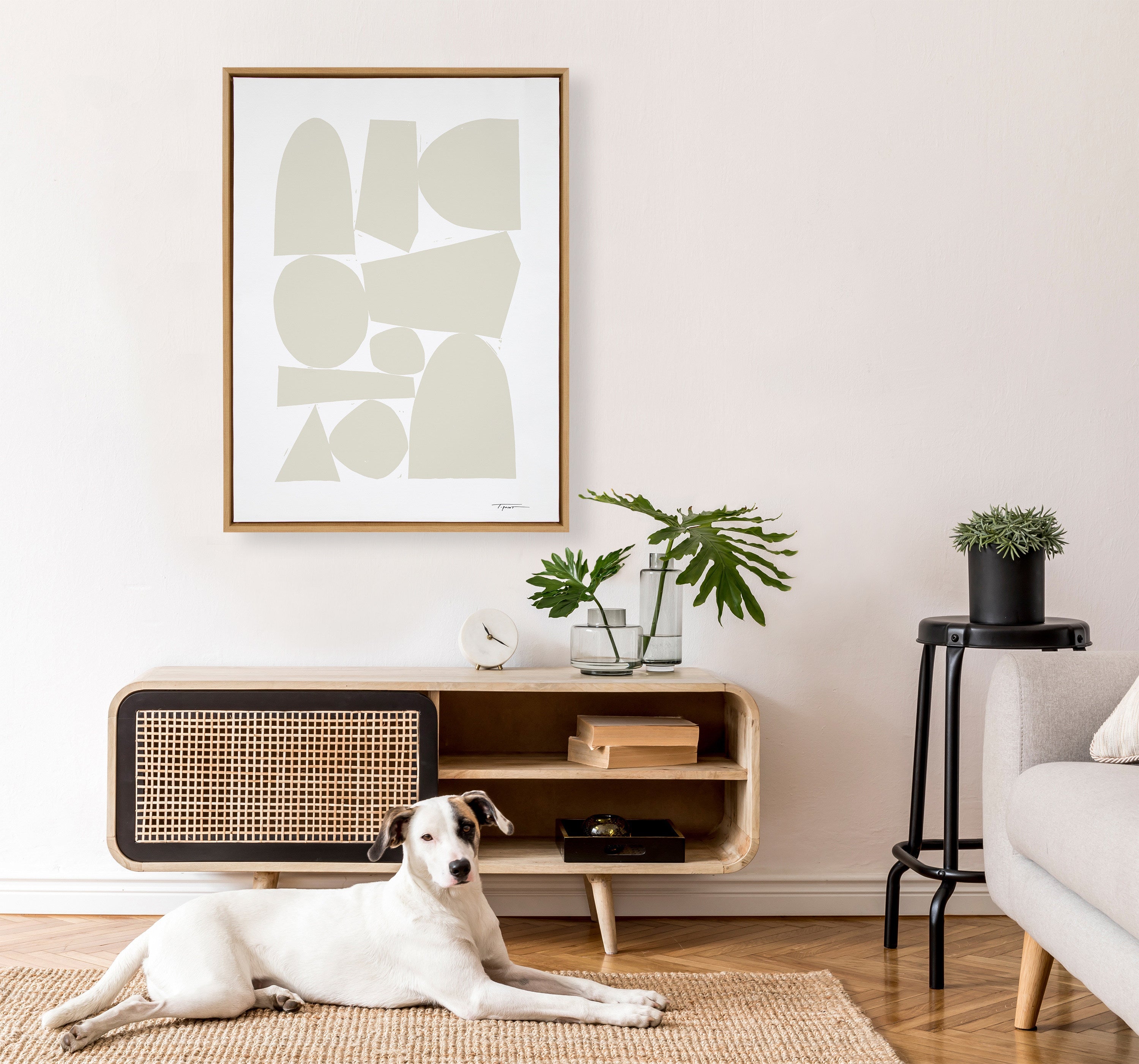 Sylvie Constructed II Neutral Framed Canvas by kateandlaurel - product image 10 for Resin Society
