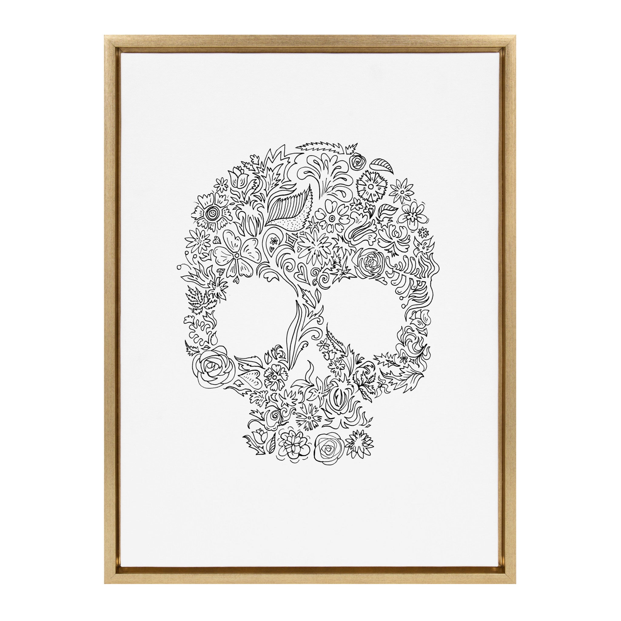 Sylvie Skull Print Framed Canvas by Viola Kreczmer