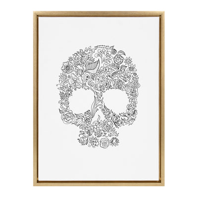 Sylvie Skull Print Framed Canvas by Viola Kreczmer