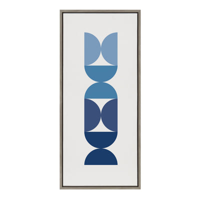 Sylvie Circles and Curves Ocean Beach Blues Framed Canvas by kateandlaurel - product image 2 for Resin Society