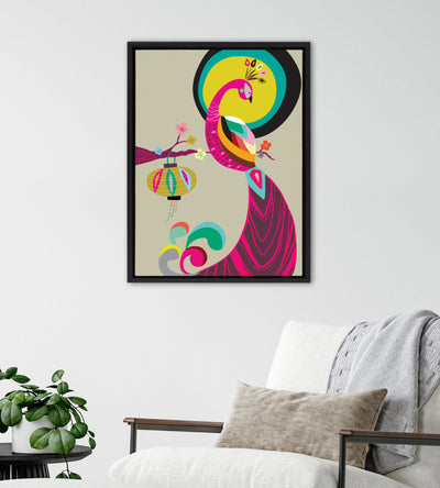 Sylvie Peacock Framed Canvas by Rachel Lee of My Dream Wall