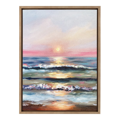 Sylvie Atlantic Sunset Framed Canvas by Mary Sparrow