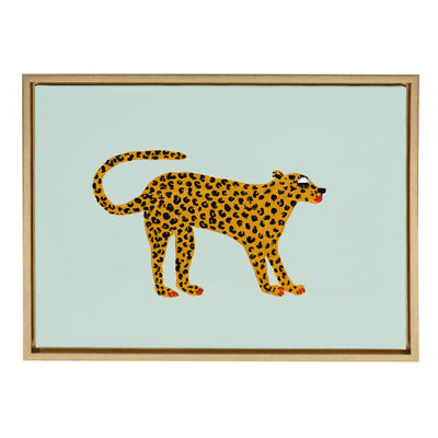 Sylvie Glam Cat Framed Canvas by Kendra Dandy of Bouffants and Broken Hearts