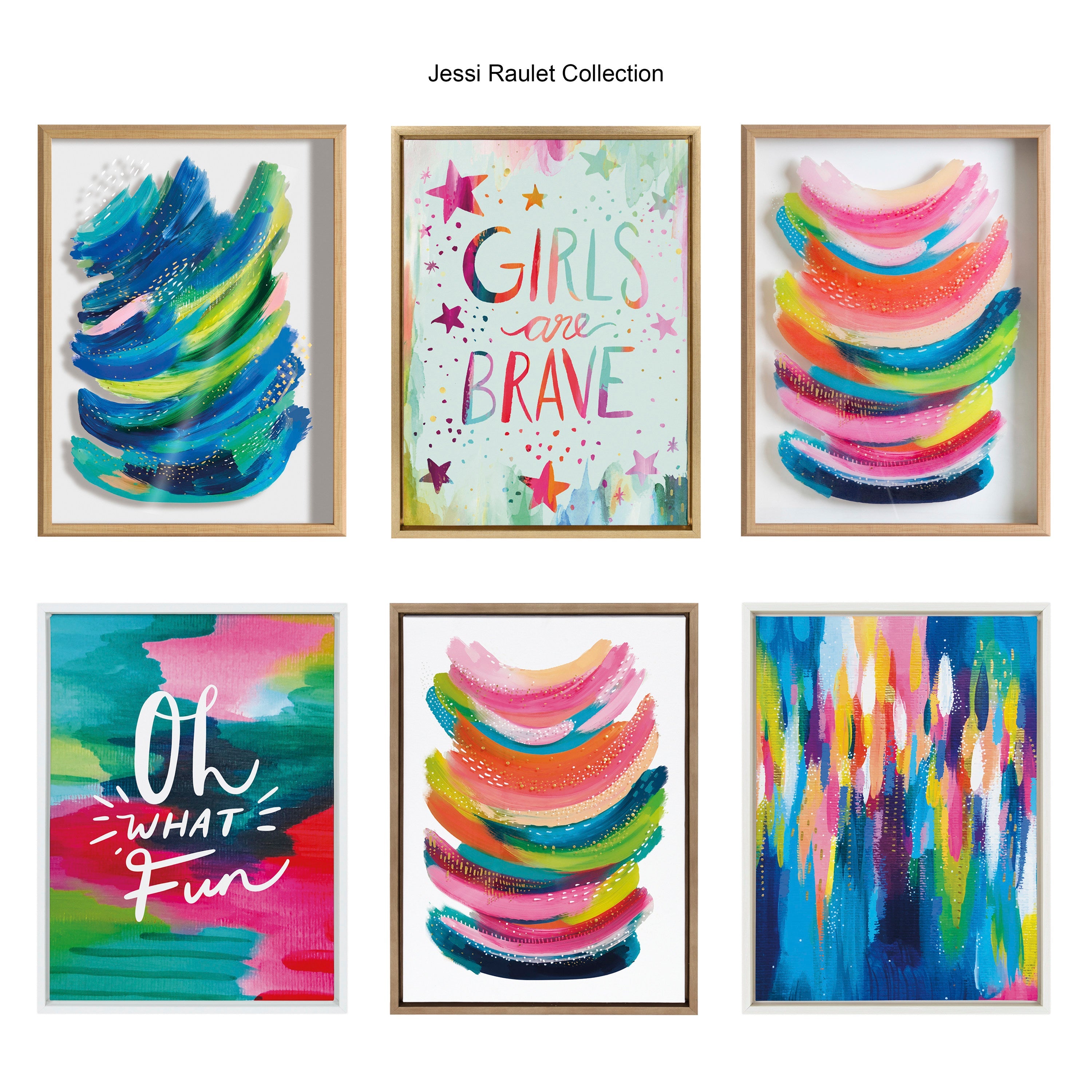Sylvie Brush Strokes 90 Framed Canvas