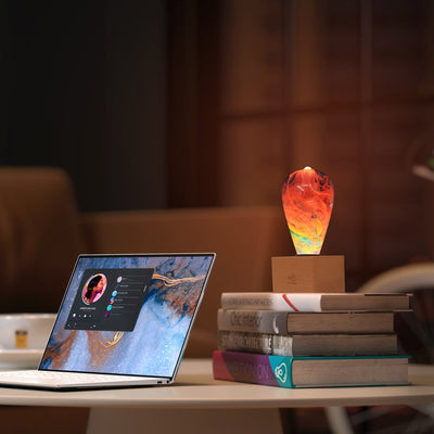 EP Light Sunset Resin Bulb Bundle showing three handcrafted resin LED bulbs with unique sunset-inspired designs