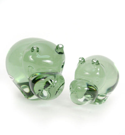 Recycled Glass Hippo by Mbare Ltd - main product image for Resin Society