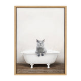 Sylvie Cat in Rustic Bath Framed Canvas by kateandlaurel - product image 8 for Resin Society