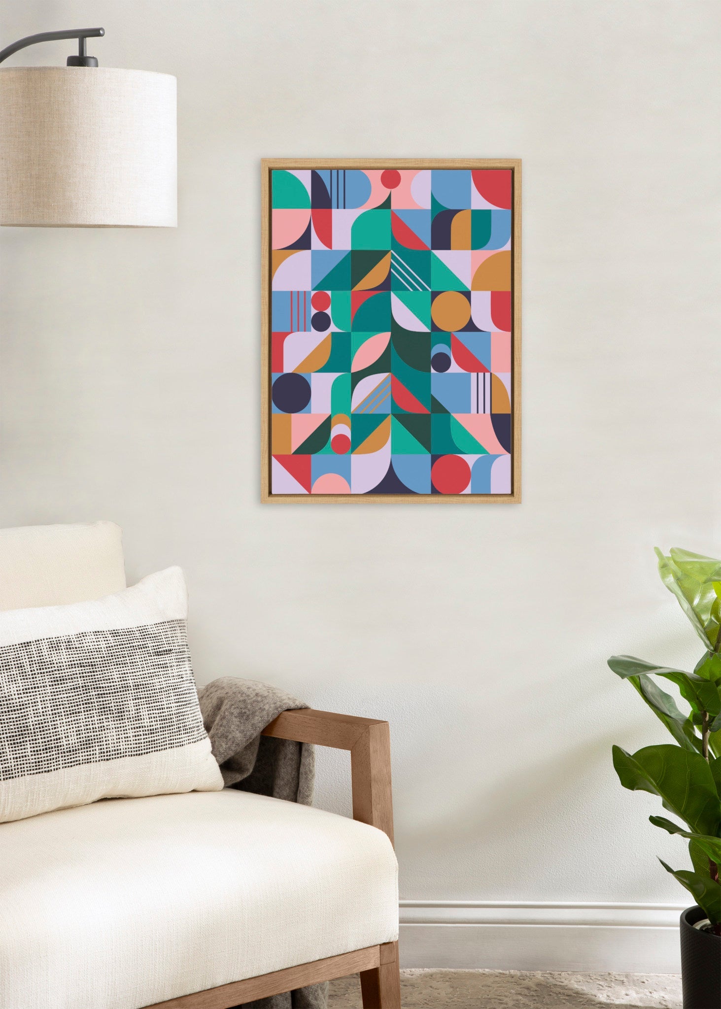 Sylvie MCM Christmas Tree Framed Canvas by Rachel Lee of My Dream Wall