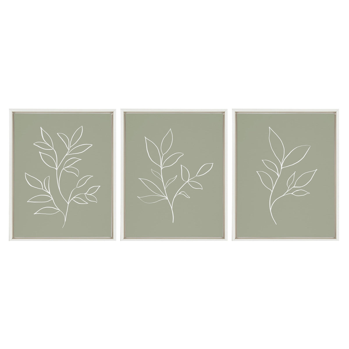 Sylvie Modern Sage Green Botanical Line Sketch Print 1 by kateandlaurel - product image 2 for Resin Society