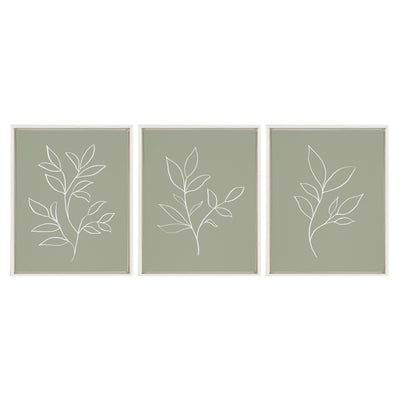 Sylvie Modern Sage Green Botanical Line Sketch Print 1 by kateandlaurel - product image 2 for Resin Society