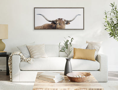 Sylvie Texas Longhorn Framed Canvas by kateandlaurel - product image 4 for Resin Society