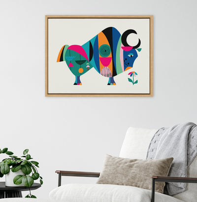 Sylvie MCM Ox Framed Canvas by Rachel Lee