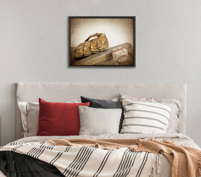 Sylvie Baseball Glove And Bat Framed Canvas by kateandlaurel - product image 7 for Resin Society