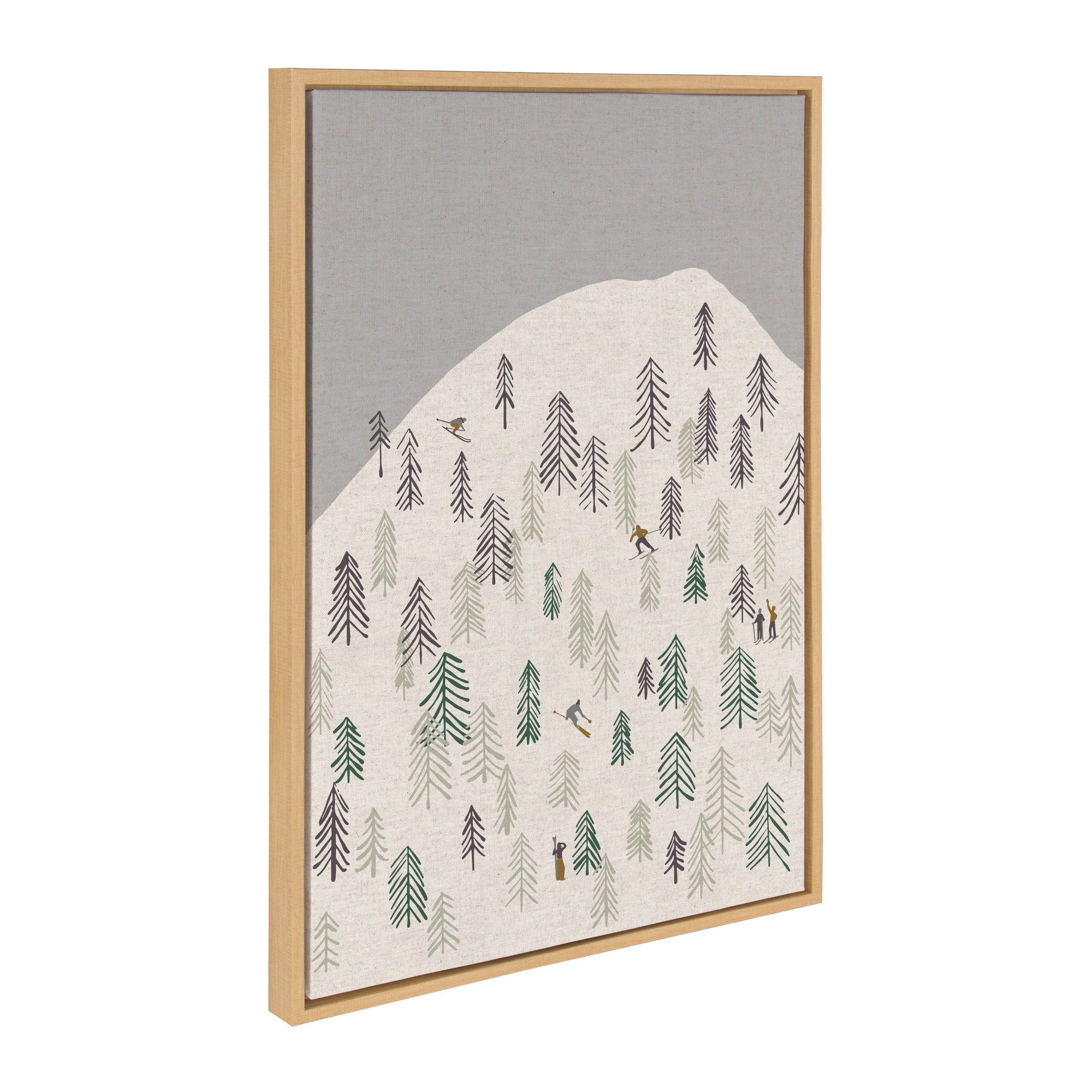Sylvie New Nostalgia Skiers Framed Canvas by Hannah Beisang