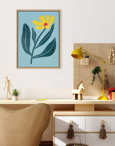 Sylvie Yellow Flower Framed Canvas by kateandlaurel - product image 10 for Resin Society